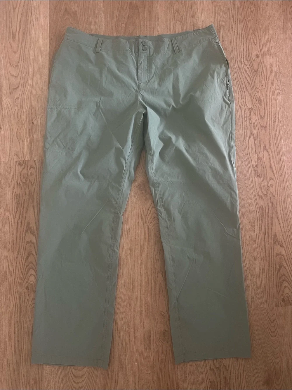 ZeroXposur Men's Green Solid Flat Front Casual Pants 40W XXL Nylon/Spandex